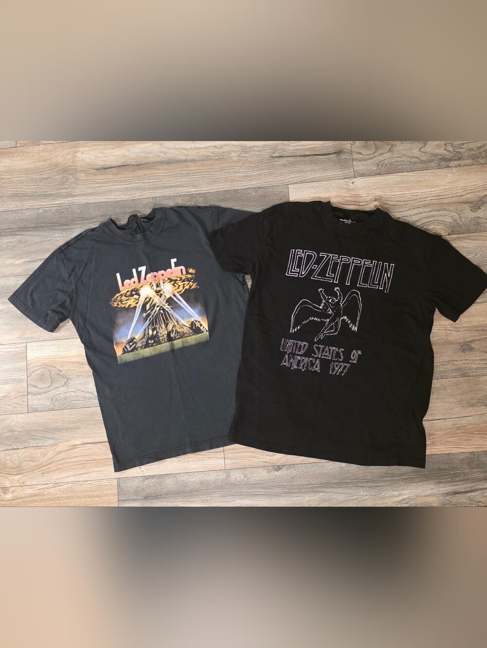 Led Zeppelin Unisex Black Graphic Band T-Shirts